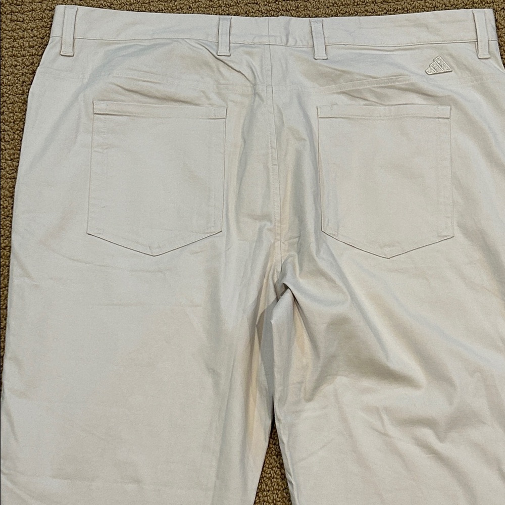 Adidas Men's Go-To- Five-Pocket Tapered Fit Golf Pants size 38 W/ 32 L Cream - Picture 11 of 16